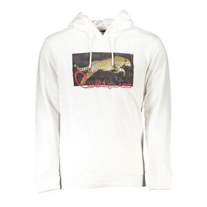 Cavalli Class Bianco Cotton Men Men's Sweatshirt